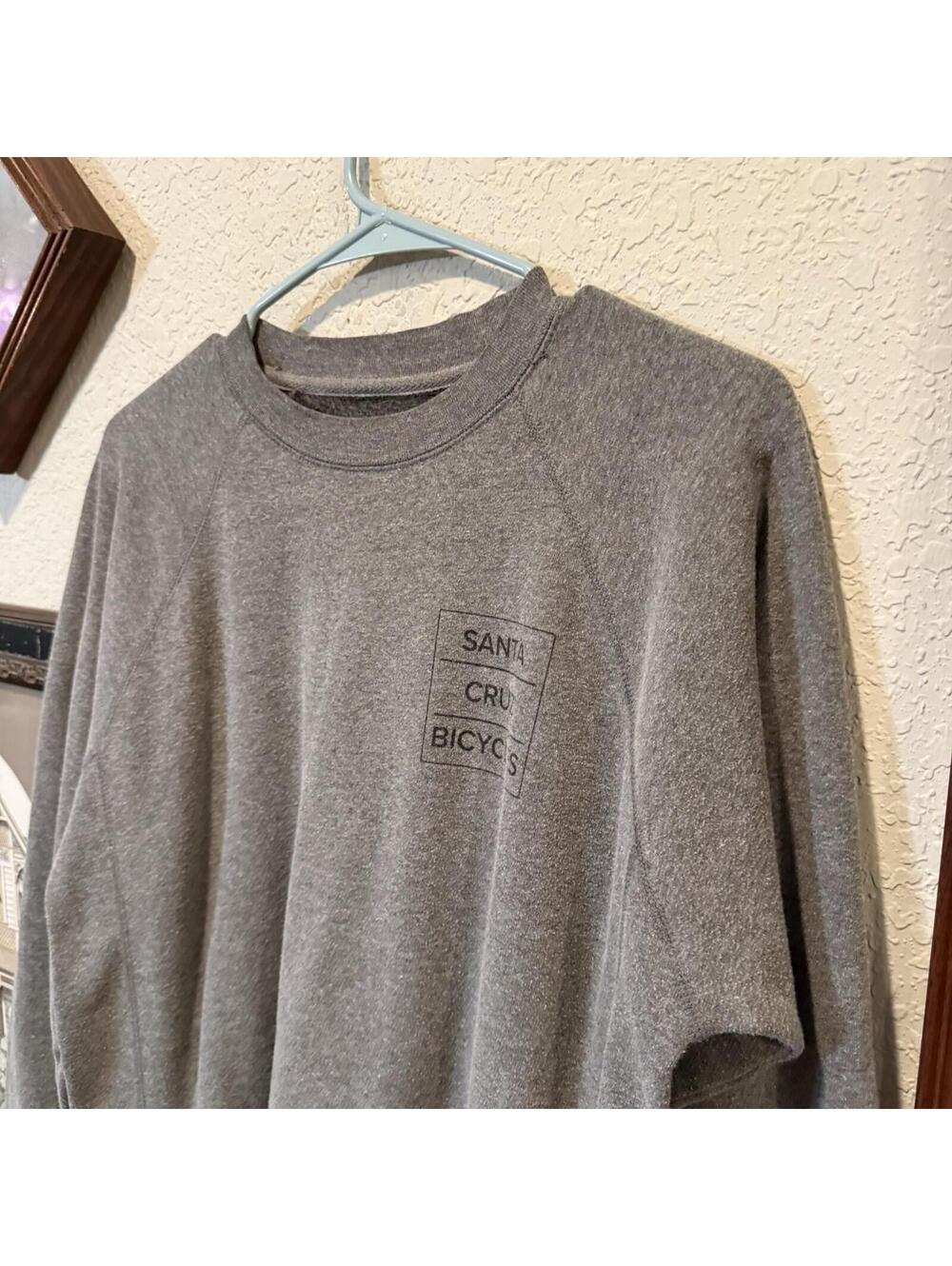 Vintage 00s Santa Cruz Bicycles Gray Designer Men’s Sweatshirt Oversized Small - Picture 3 of 6